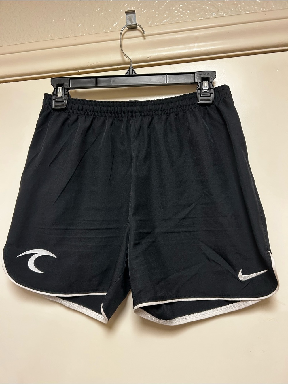 Nike Black Women’s Surf Soccer Athletic Shorts with White Trim